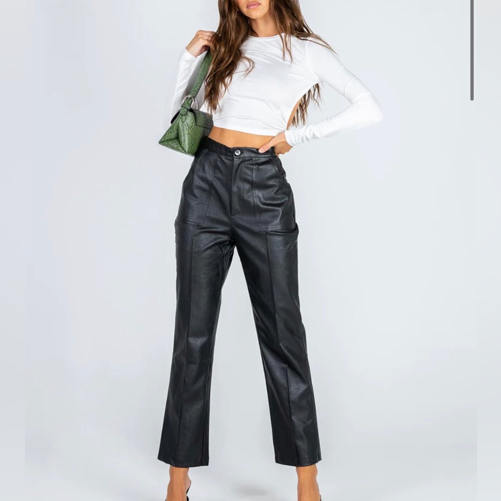 Vegan leather pants